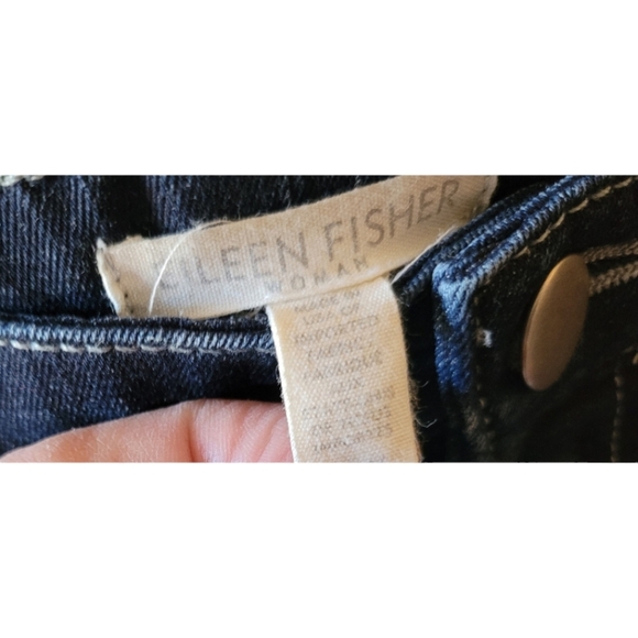 Eileen Fisher Med/Dark Wash 5 Pocket Denim Blue Jeans Plus Size 16W Straight Leg - Picture 6 of 6